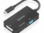 CONVERSOR AISENS USB-C A DVI/H HDMI/H VGA/H NEGRO 15CM