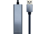 HUB AISENS USB 3.0 A ETHERNET GIGABIT HUB 3XUSB3.0 GRIS 15CM