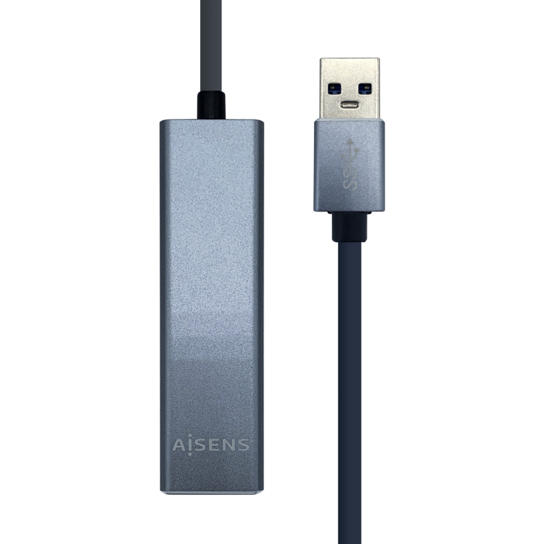 HUB AISENS USB 3.0 A ETHERNET GIGABIT HUB 3XUSB3.0 GRIS 15CM