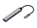 HUB AISENS USB 3.1 USB-C USB-C/M-4XTIPO A/H GRIS 10CM