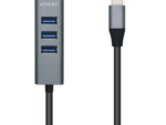 HUB AISENS USB 3.1 USB-C USB-C/M-4XTIPO A/H GRIS 10CM
