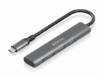 HUB AISENS USB 3.1 USB-C USB-C/M-4XTIPO A/H GRIS 15CM