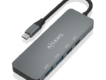 HUB AISENS USB 3.2 GEN2 10G USB-C/M-2XUSB-C/H-2XUSB-A/H 15CM GRIS