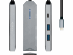 HUB AISENS USB-C DOCK 4 EN 1 USB-C A 1xHDMI 2xUSB 1xPD GRIS 15CM