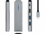 HUB AISENS USB-C DOCK 5 EN 1 USB-C A 1xHDMI 1xRJ45 2xUSB 1xPD GRIS 15CM