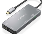 HUB AISENS USB-C DOCK 9 EN 1 USB-C 2XHDMI RJ45 2XUSB-A 3.0 USB-A 2.0 PD