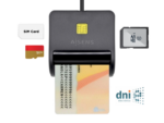 LECTOR DNI-TARJETAS AISENS SIM SD Micro SD MMC RS-MMC MMC Micro NEGRO
