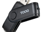LECTOR TARJETAS TOOQ USB-C 2.0+USB-A 3.0 SD/TF NEGRO