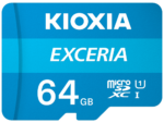 MICRO SD KIOXIA 64GB EXCERIA UHS-I C10 R100 CON ADAPTADOR