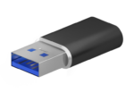 MINI ADAPTADOR AISENS USB 3.2 GEN2 USB 2.0 3A USB-C/H-A/M NEGRO