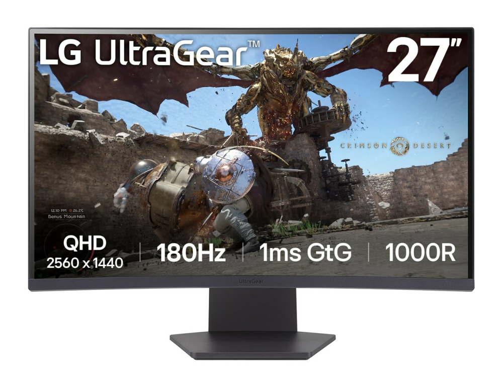 MONITOR LG 27GS60QC-B 27" QHD 5MS NEGRO HDMI X2 DP GAMING