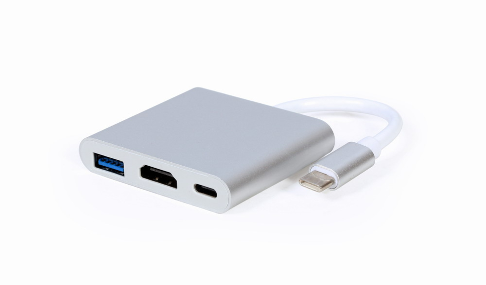 MULTIADAPTADOR GEMBIRD USB TIPO C, PLATEADO