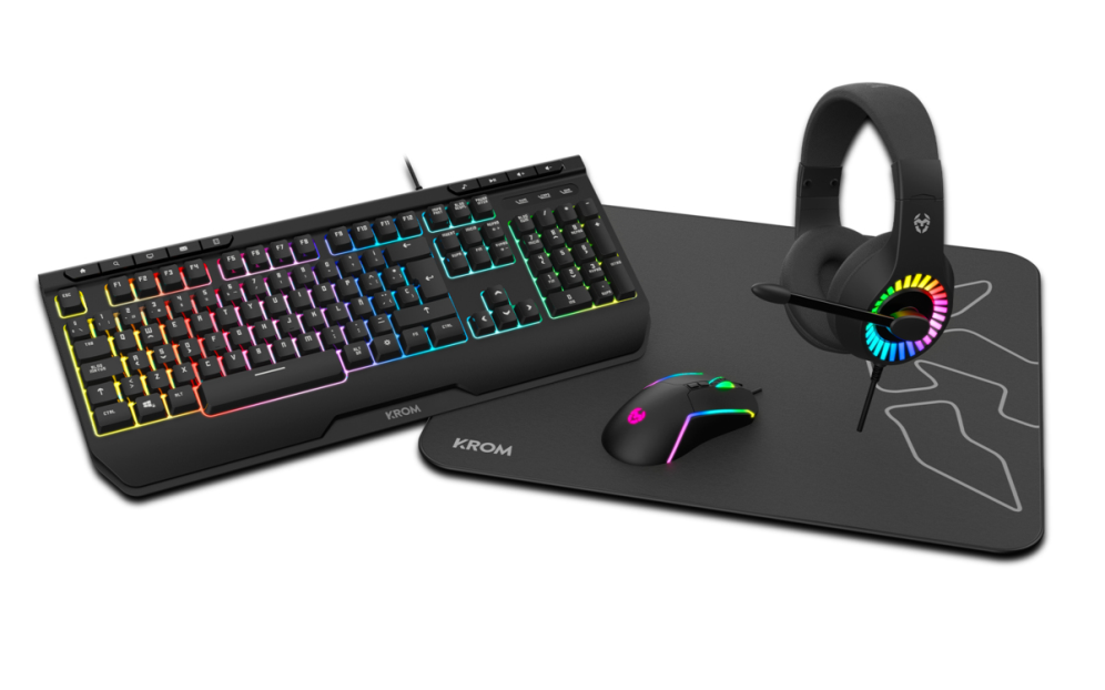 PACK KROM 4 EN 1 RGB KENYA GAMING COMBO