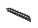 PATCH PANEL LANBERG 12 PUERTOS 1U 10" CAT.6 NEGRO