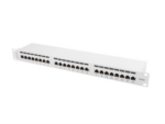 PATCH PANEL LANBERG 24 PUERTOS 1U 19" CAT.6 FTP GRIS