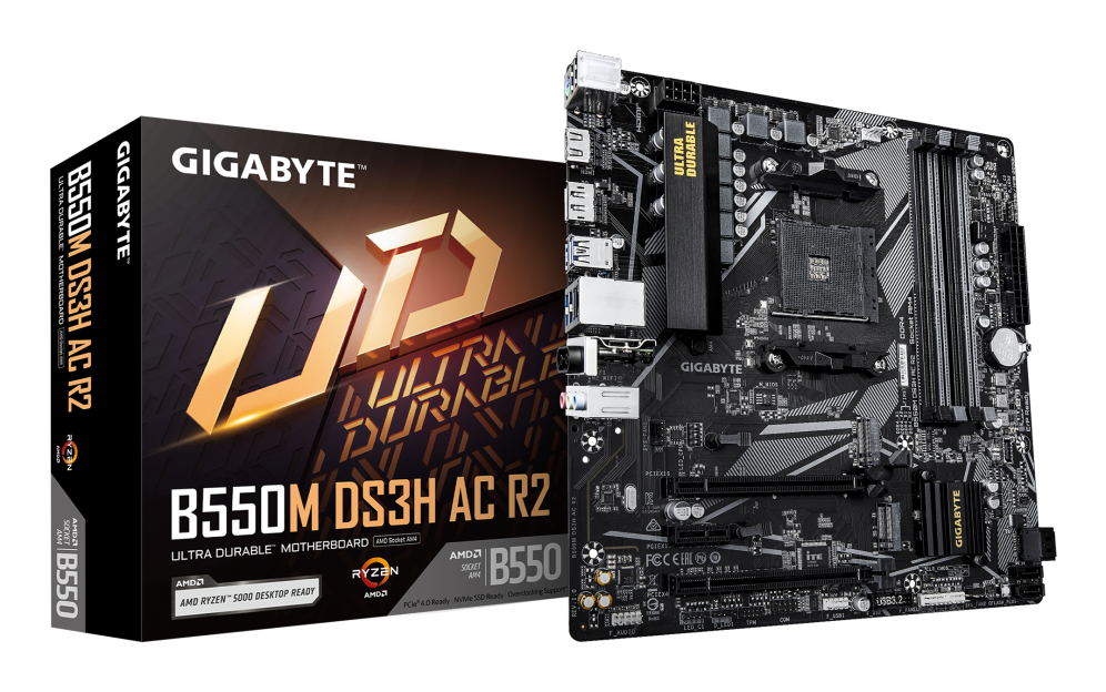 PLACA BASE GIGABYTE B550M DS3H AC R2 AM4 MATX 4XDDR4
