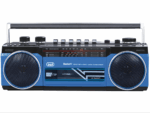RADIO GRABADORA TREVI USB SD BLUETOOTH CASSETTE RR 501 BT AZUL