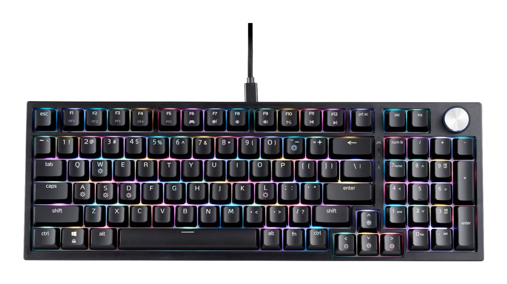 TECLADO GAMING XPG SORCERER ES USB RETROILUMINADO MECANICO NEGRO