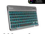 TECLADO SUBBLIM SMART BACKLIT BLUETOOTH RETROILUMINDO GRIS
