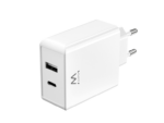 CARGADOR MOVIL EWENT CARGA RAPIDA PUERTOS USB-C Y USB-A 45W BLANCO
