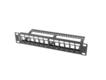 PATCH PANEL LANBERG 12 PUERTOS 1U RACK 19-ORGANIZADOR MODULOS KEYSTONE NEGRO