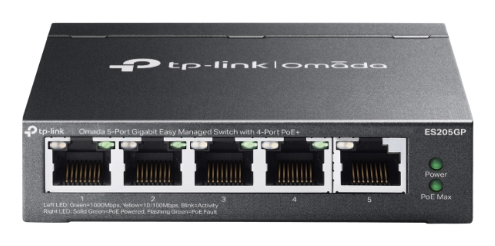SWITCH TP-LINK OMADA ES205GP 5-PORT GIGA 4-PORT POE+