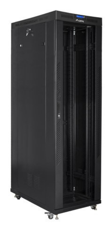 ARMARIO LANBERG RACK 19" 42U 600X1200 FLAT PACK NEGRO PUERTA CRISTAL CON LCD