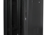ARMARIO RACK LANBERG 22U 600X600 FLAT PACK PUERTA CRISTAL CON LCD NEGRO