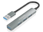 HUB AISENS USB 3.0 ALUMINIO 1XUSB3.0 A/H 3XUSB2.0 A/H GRIS 10CM