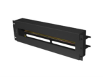 PANEL LANBERG DE DISTRIBUCION DE TENSION 19'' 3U CON RAIL DIN TS-35 NEGRO