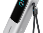 POWER BANK ANKER 25K 165W BUILT-IN USB C CABLE RETRACTIL SILVER