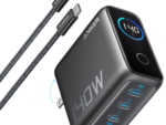 CARGADOR DE PARED ANKER 140W 4 PUERTOS PD 3.1 CON CABLE USB-C NEGRO