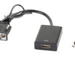 ADAPTADOR LANBERG VGA MACHO+AUDIO 3.5MM JACK/HDMI HEMBRA 20 CM NEGRO