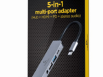 ADAPTADOR MULTIPUERTO GEMBIRD USB TIPO C 5 EN 1 HUB HDMI PD AUDIO ESTERO