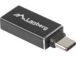 ADAPTADOR USB LANBERG USB-C M 3.1 A USB-A H OTG NEGRO