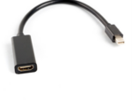 ADATADOR LANBERG MINIDISPLAYPORT MACHO/HDMI HEMBRA 20CM NEGRO