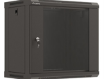 ARMARIO LANBERG MURAL RACK 19" 9U 540X350 FLAT PACK NEGRO PUERTA CRISTAL