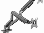 BRAZO DE MONITOR GEMBIRD PARA 2 PANTALLAS DE ESCRITORIO GRIS ESPACIAL