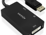 CABLE CONVERSOR AISENS DISPLAYPORT V1.2 A VGA/DVI/HDMI 4K NEGRO 15CM