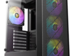 CAJA ANTEC AX26 ARGB ATX NEGRO 4XVENT 120MM 2XUSB SN FUENTE