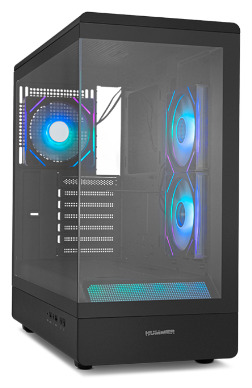 CAJA NOX SEMITORRE FRAMELESS HUMMER SIGNAL ARGB NEGRO USB TYPE C