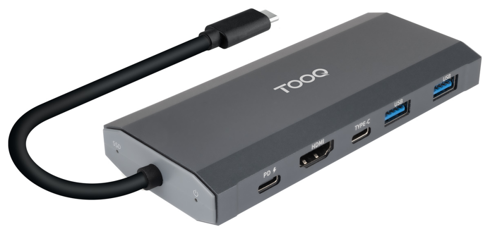 CARCASA+HUB TOOQ TQE-2241G M.2 NGFF/NVMe USB 3.2 GEN2