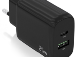 CARGADOR AISENS 25W 1XUSB-C PD3.0 1XUSB-A QC3.0 NEGRO