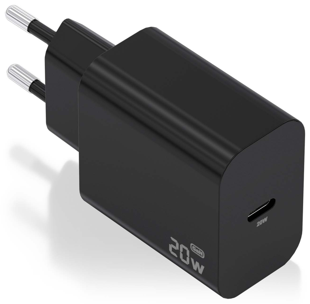 CARGADOR AISENS GAN 20W 1XUSB-C PD3.0 NEGRO