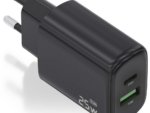 CARGADOR AISENS GAN 25W, 1XUSB-C PD3.0, 1XUSB-A QC3.0, NEGRO