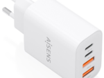 CARGADOR AISENS GaN 32W 2xUSB-C PD3.0 2xUSB-A BLANCO