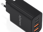 CARGADOR AISENS GaN 32W 2xUSB-C PD3.0, 2xUSB-A NEGRO