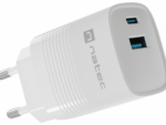 CARGADOR NATEC RIBERA GAN 30W PD3.0 QC3.0 1XUSB-A + 1XUSB-C BLANCO