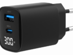 CARGADOR RAPIDO USB GEMBIRD DE 2 PUERTOS Y 30 W, LCD, NEGRO