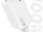 CARGADOR SUBBLIM GAN 100W USB-C 3 PUERTOS 2X USB-C + 1X USB-A BLANCO